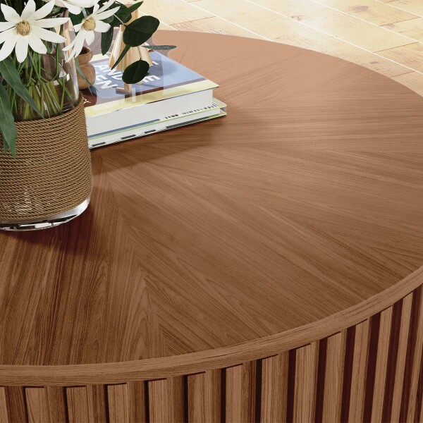 MESA DE CENTRO 3D ROBLE CLARO - CIRCULAR