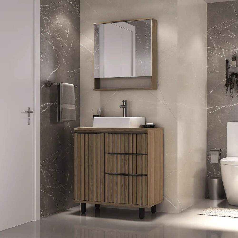 GABINETE CECILIA 78 C/PIES COLOR NOGAL Gabinete Cecilia 78 C/pies Color Nogal