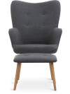 Sillón/apoya pies SKALBORG 1 cuerpo terciopelo gris Sillón/apoya pies SKALBORG 1 cuerpo terciopelo gris