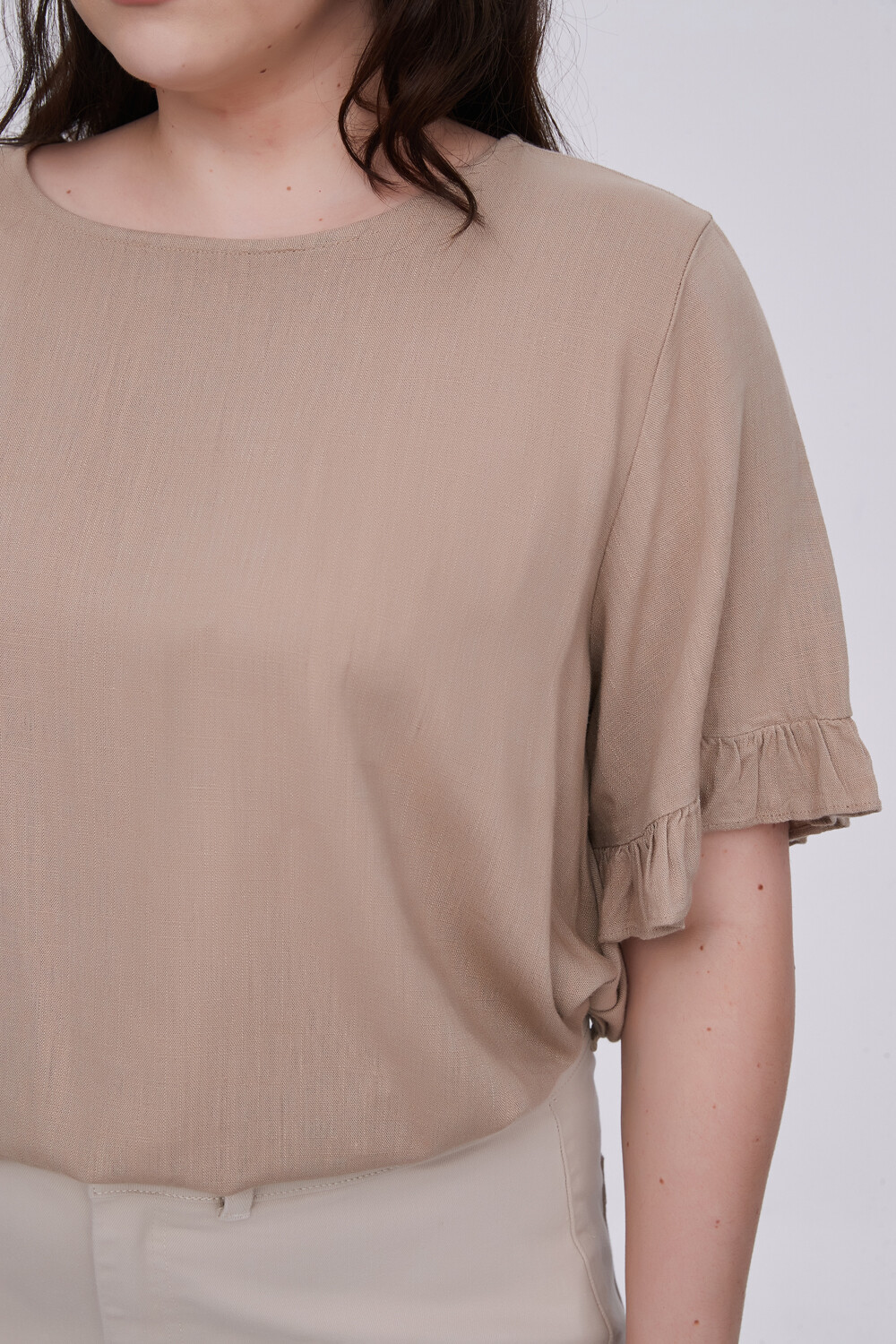 Blusa Abbas Beige Oscuro