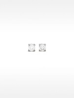 Pendientes Cortos De Plata 925 Con Circonitas plateado
