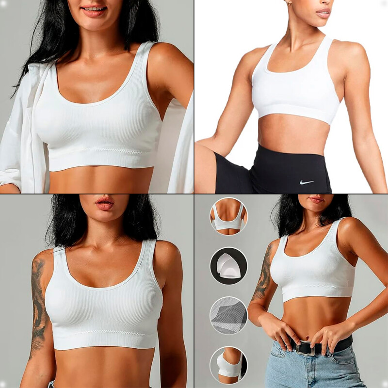Soutien Top Deportivo Blanco Talla XL-XXL