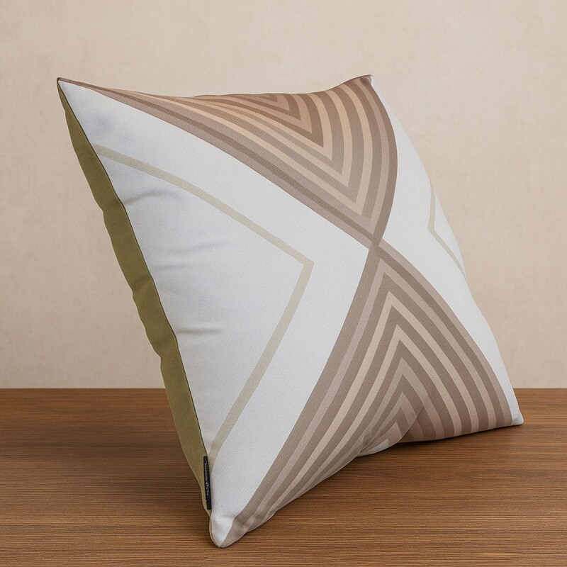 Set Almohadón con Relleno 43 x 43 cm RAYAS BEIGE