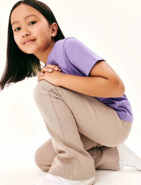 PANTALÓN INFANTIL CON ELASTANO BEIGE
