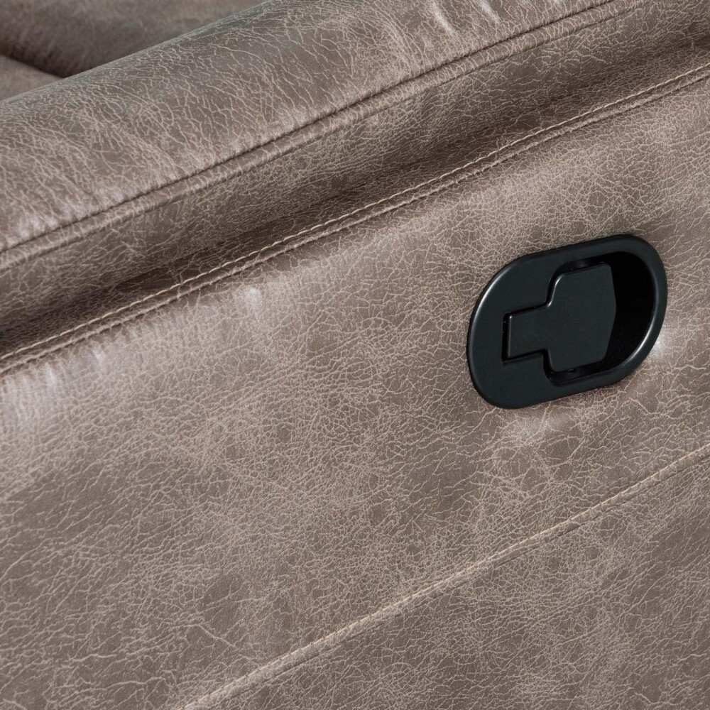 RECLINER MANUAL 2 CUERPOS TELA MARRON LAGOS MOKA