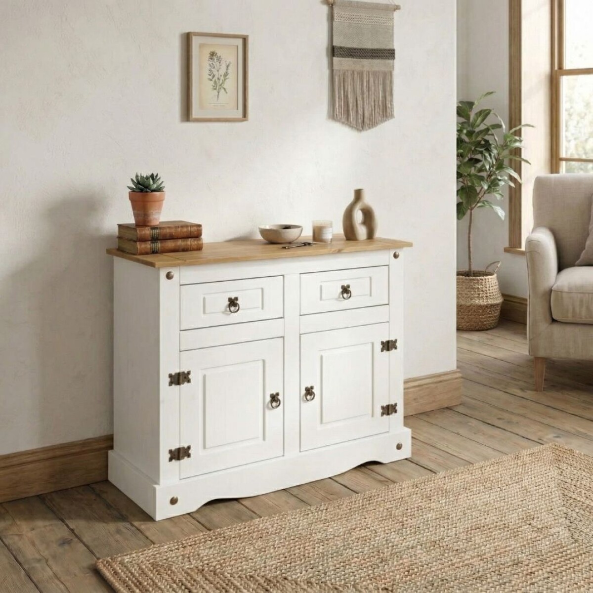 Aparador - 2 Puertas y 2 Cajones - Linea Mexicana 