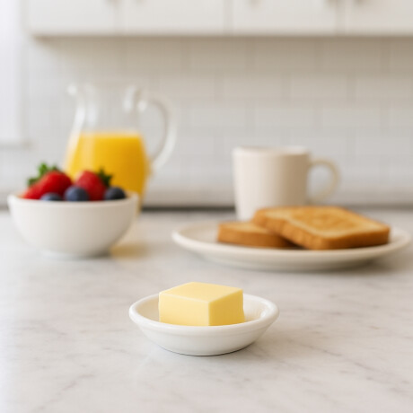 Dip Mantequillero Actualite 8,4x2.3 cm Blanco Porcelana Dip Mantequillero Actualite 8,4x2.3 cm Blanco Porcelana