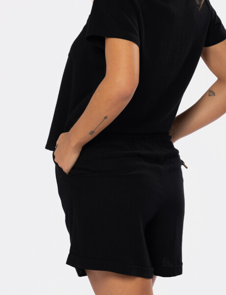 SHORT DE LINO Negro