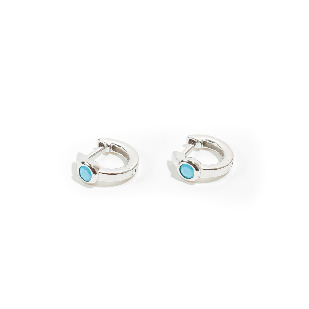 Aritos plata con turquesa 