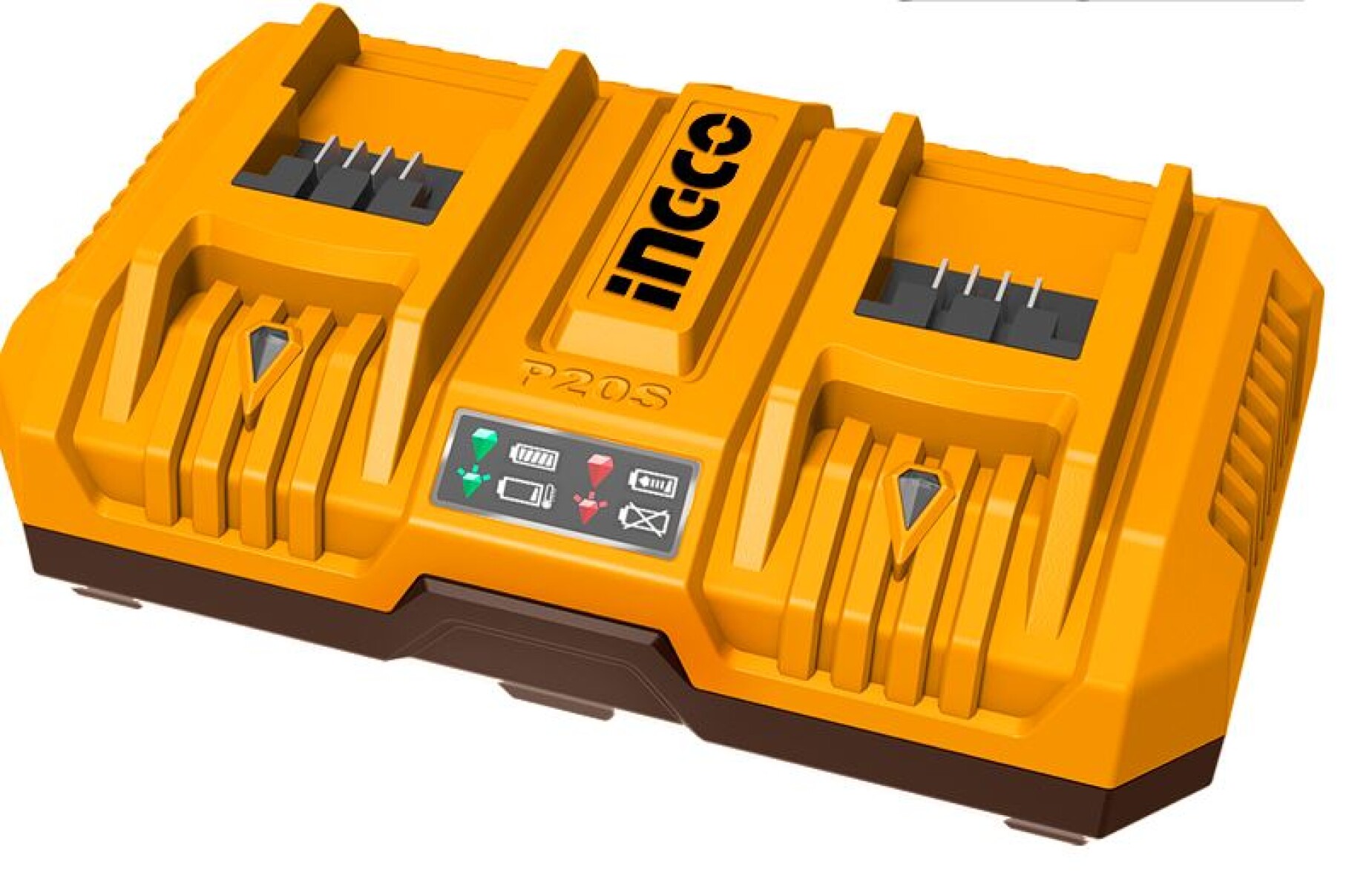 CARGADOR 20V DOBLE 8AH RAPIDO INGCO FCLI2082 