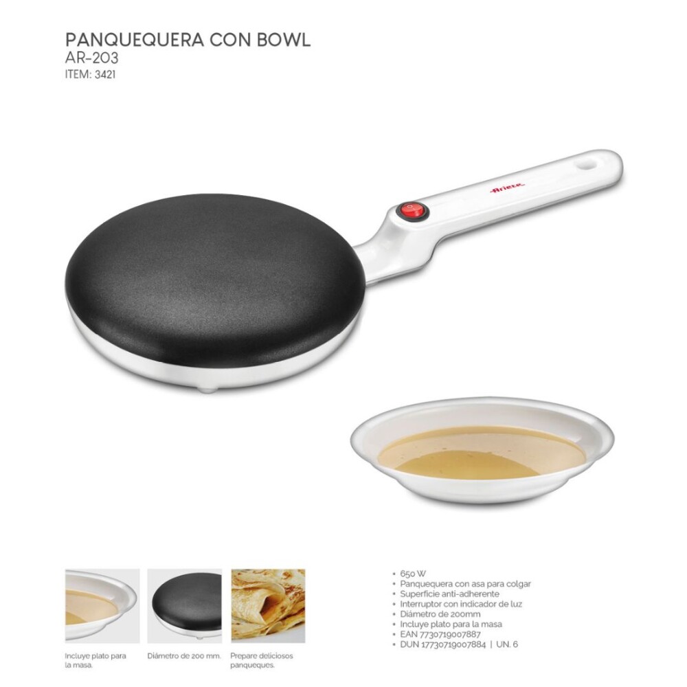 Panquequera Elctrica Ariete Con plato includo - Punktal Panquequera Elctrica Ariete Con plato includo - Punktal