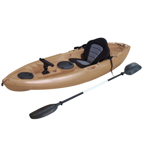 Bote Kayak Piraña Coast Lango Profesional + Asiento + Remo Marrón