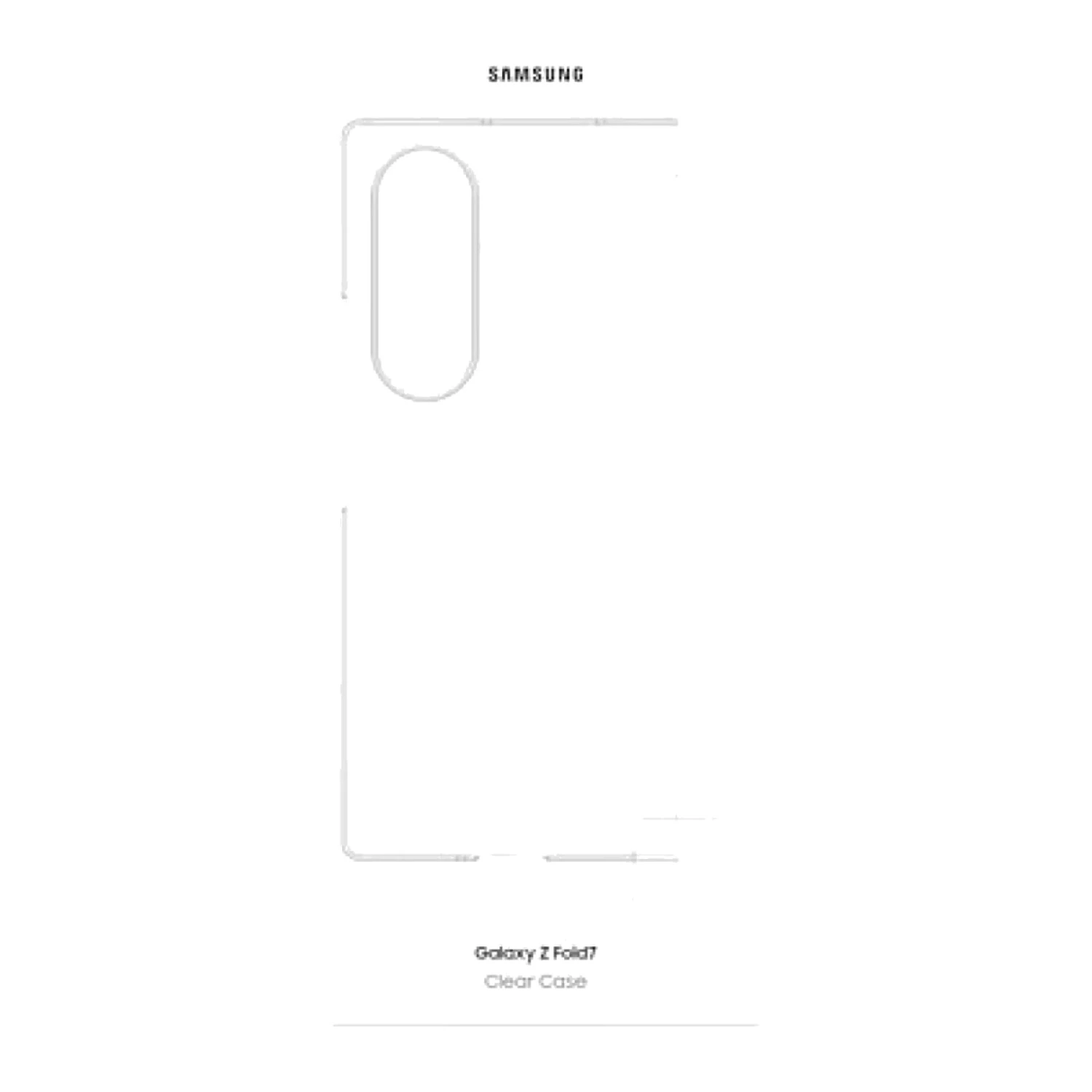 Funda Samsung Clear Case Transparente con Film Antirreflejo para Galaxy Z Fold7
