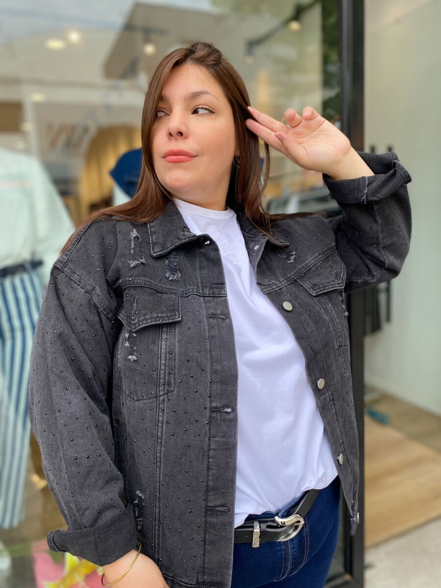 CAMPERA BRILLOS Negro