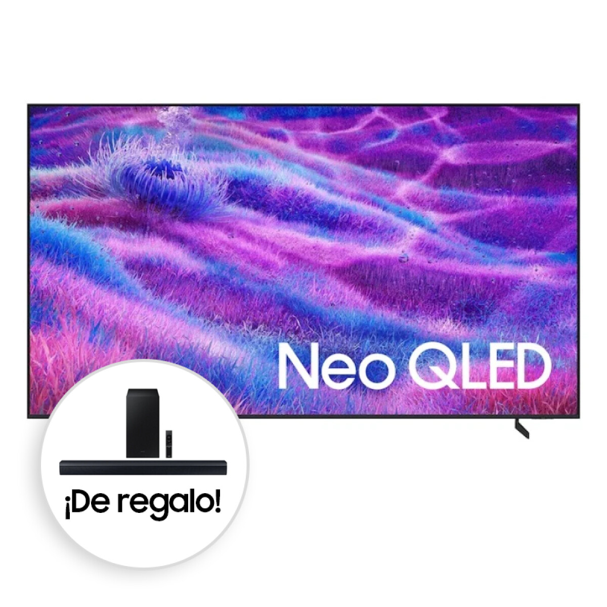 Smart TV Samsung 100¨ Neo QLED QN80F 4K Samsung (2025) + Barra de sonido 2.1 ch HW-C450 ¡De Regalo! 
