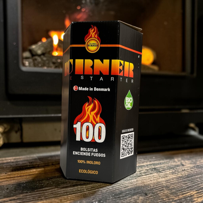 Pack 2 Briquetas 8 kg + Burner 100 Pack 2 Briquetas 8 kg + Burner 100