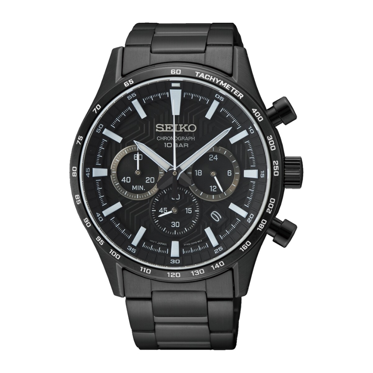 Reloj Seiko SSB415P1 para hombre con correa de acero - Negro 