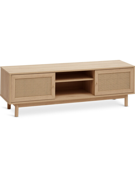 Mueble TV HALMSTAD 2 puertas corredizas ratán sin Mueble TV HALMSTAD 2 puertas corredizas ratán sin