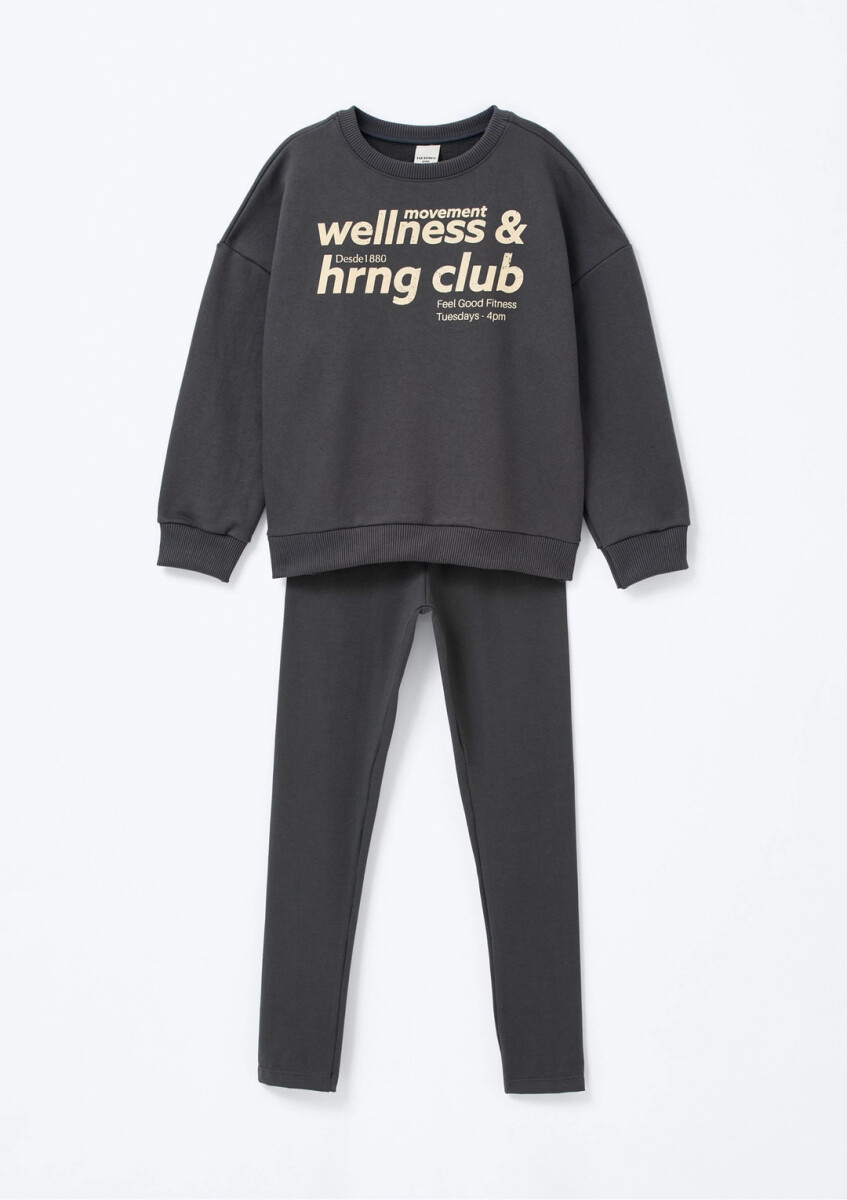 CONJUNTO INFANTIL CON ESTAMPA - GRIS 