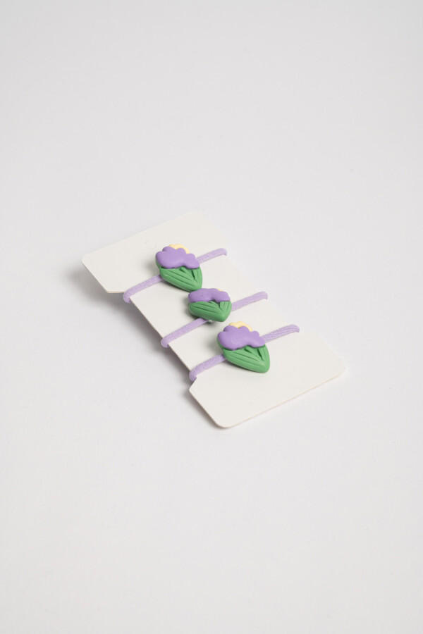 Pack x3 gomita Flor Violeta