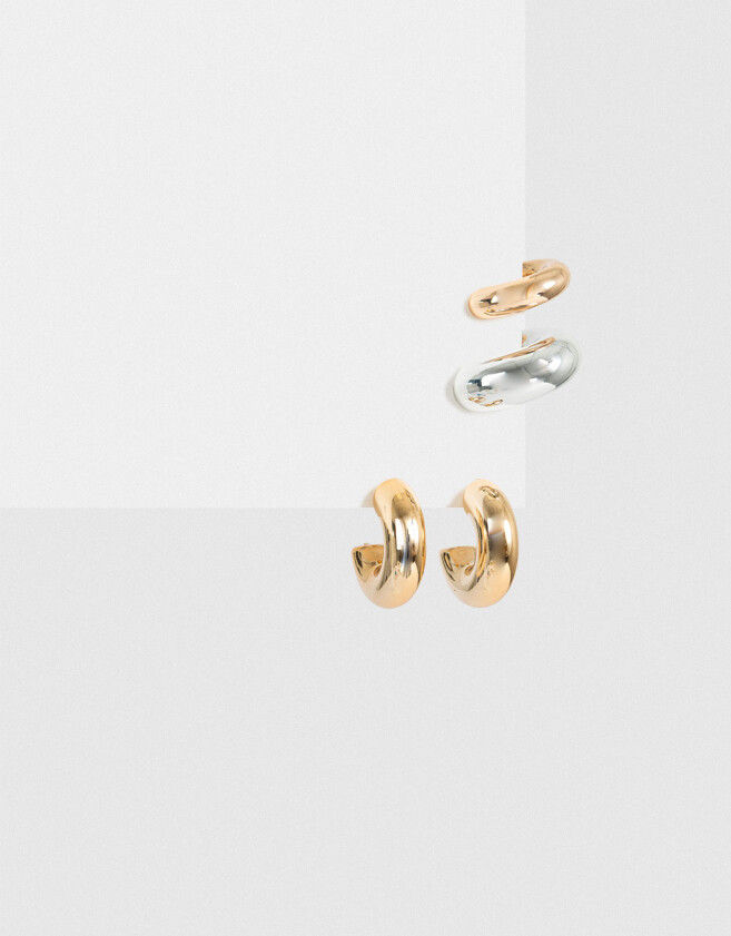 Bijou Cuff Con cuff Set De Aros Mixplating - Dorado