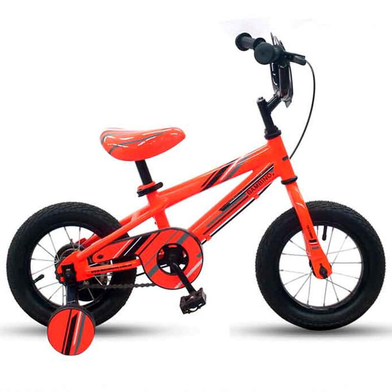 Bicicleta Baccio Bambino rodado 12 con rueditas Naranja