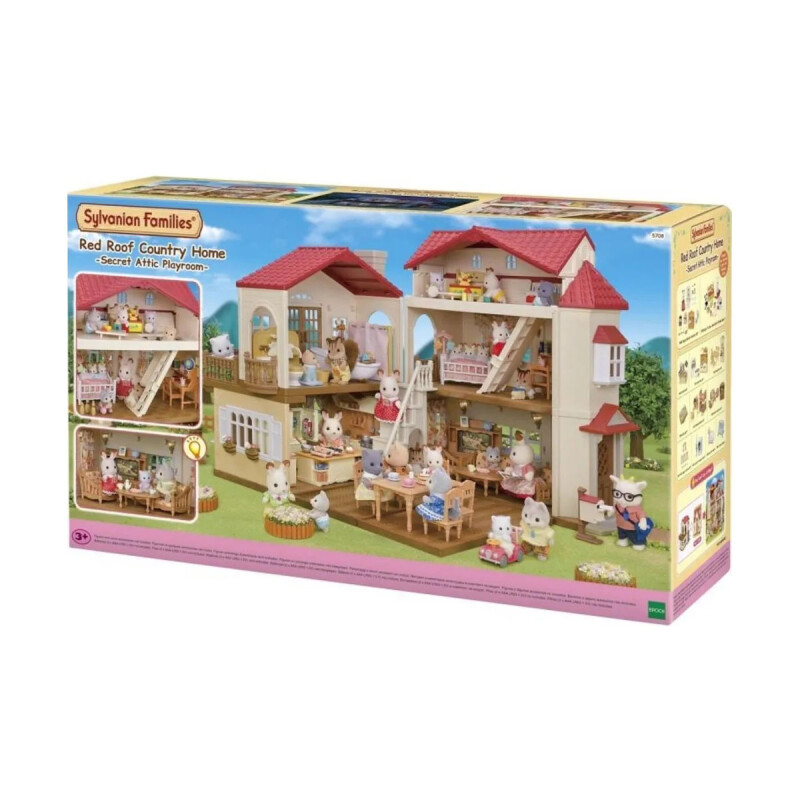 Casa de campo con luz Sala de juegos secreta en el ático Sylvanian Families Casa de campo con luz Sala de juegos secreta en el ático Sylvanian Families