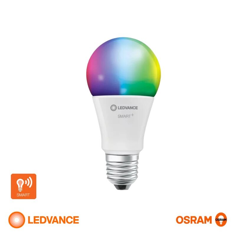 LAMPARA LED SMART LEDVANCE OSRAM RGB A60 9W<br /> WiFi Lámpara LED Smart WiFi LEDVANCE OSRAM A60 9W RGBW