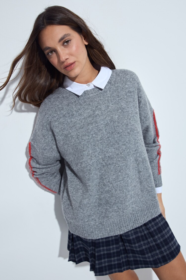 SWEATER CHAROL Gris Melange