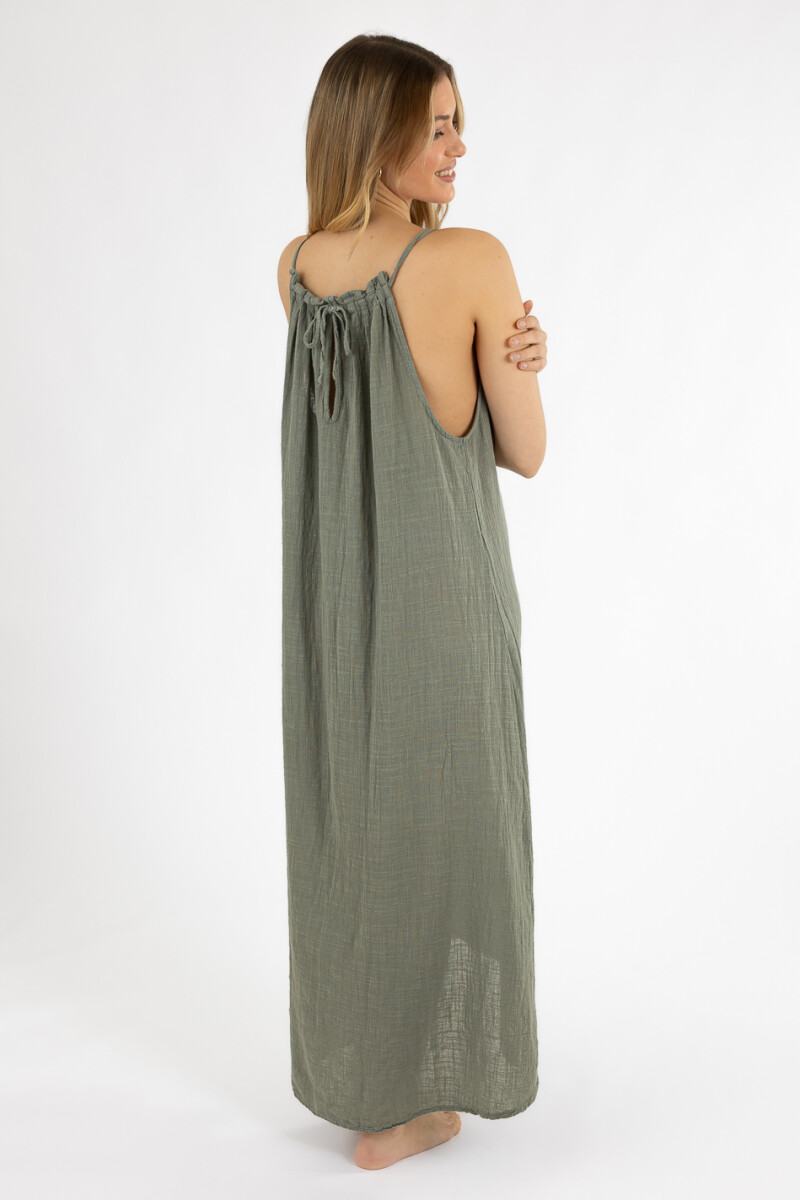 Vestido breteles toscana Verde mili/esmeralda