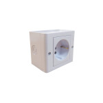 Caja 2 mód c/tomacorriente schuko blanco puro Sica ELE07677