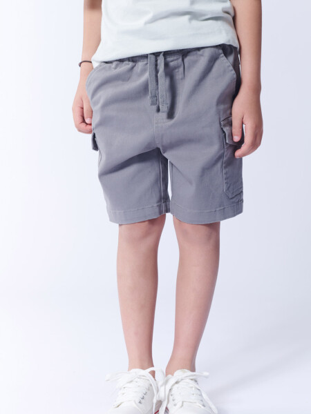 Bermuda cargo bolsillo Gris