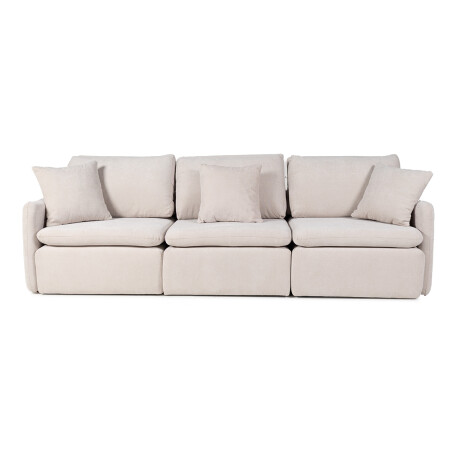 Sofá Modular Audax (Retráctil) - Tela Microfibra - 3 módulos AA-10 (Beige)