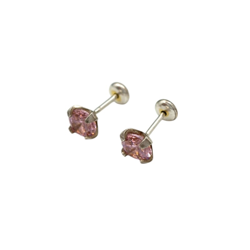 Abridores Zirconia rosa - Plata 925 - Zirconia rosa- AB3032 conpiedra