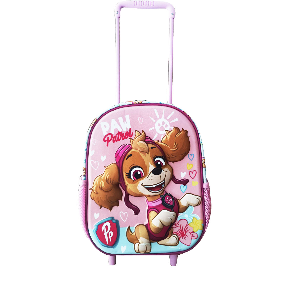 Mochila Infantil Paw Patrol 3d Con Carro 30 Cm - CORAL 