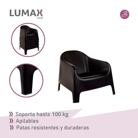 Set de 2 Sillas Skarpo + Mesa de exterior Negro