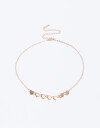 Collares Cortos Metal Collar Corto De Corazones Bañado En Oro - Dorado