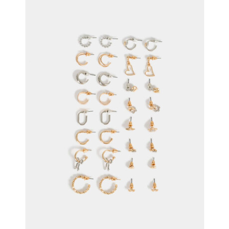 Sets De Aros Mix Plating Combinacion Bicolor