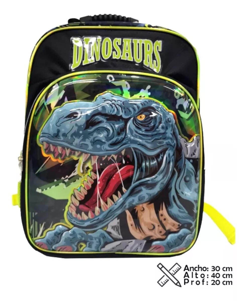 Mochila Escolar Dinosaurio T-rex 16 Calidad Premium Phi Phi 