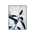 CUADRO CANVAS 30x40CM MARCO NEGRO FLOR AZUL 1 CUADRO CANVAS 30x40CM MARCO NEGRO FLOR AZUL 1