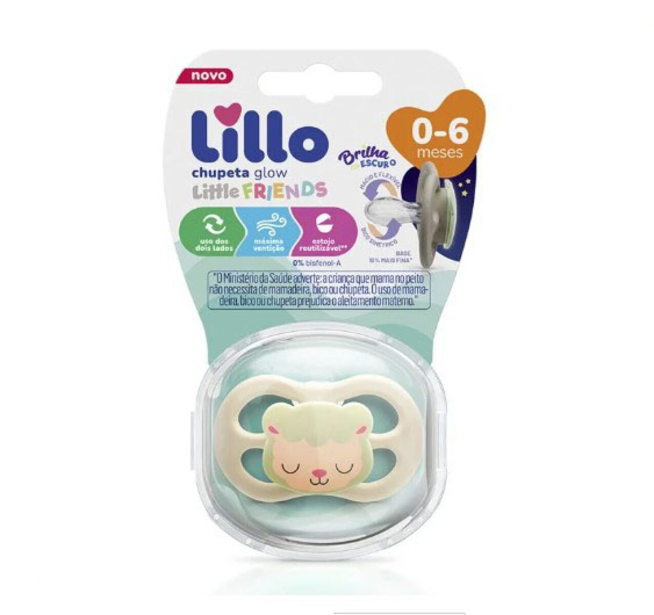 Lillo chupete Little Friends - Ovejita 0-6m 