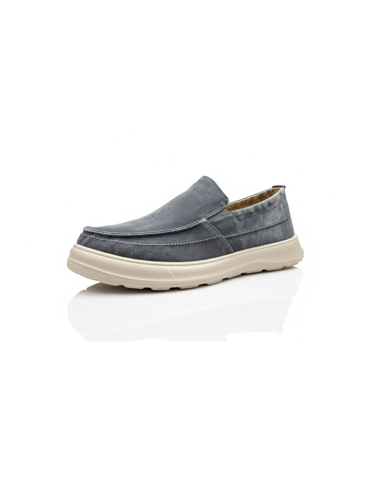 Mocasin suela beige alta AZUL