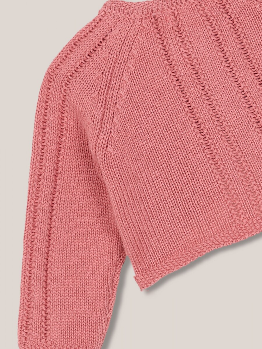 Chaqueta De Punto Rosa