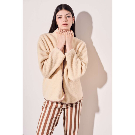 Campera Corderito Vegano Nácar