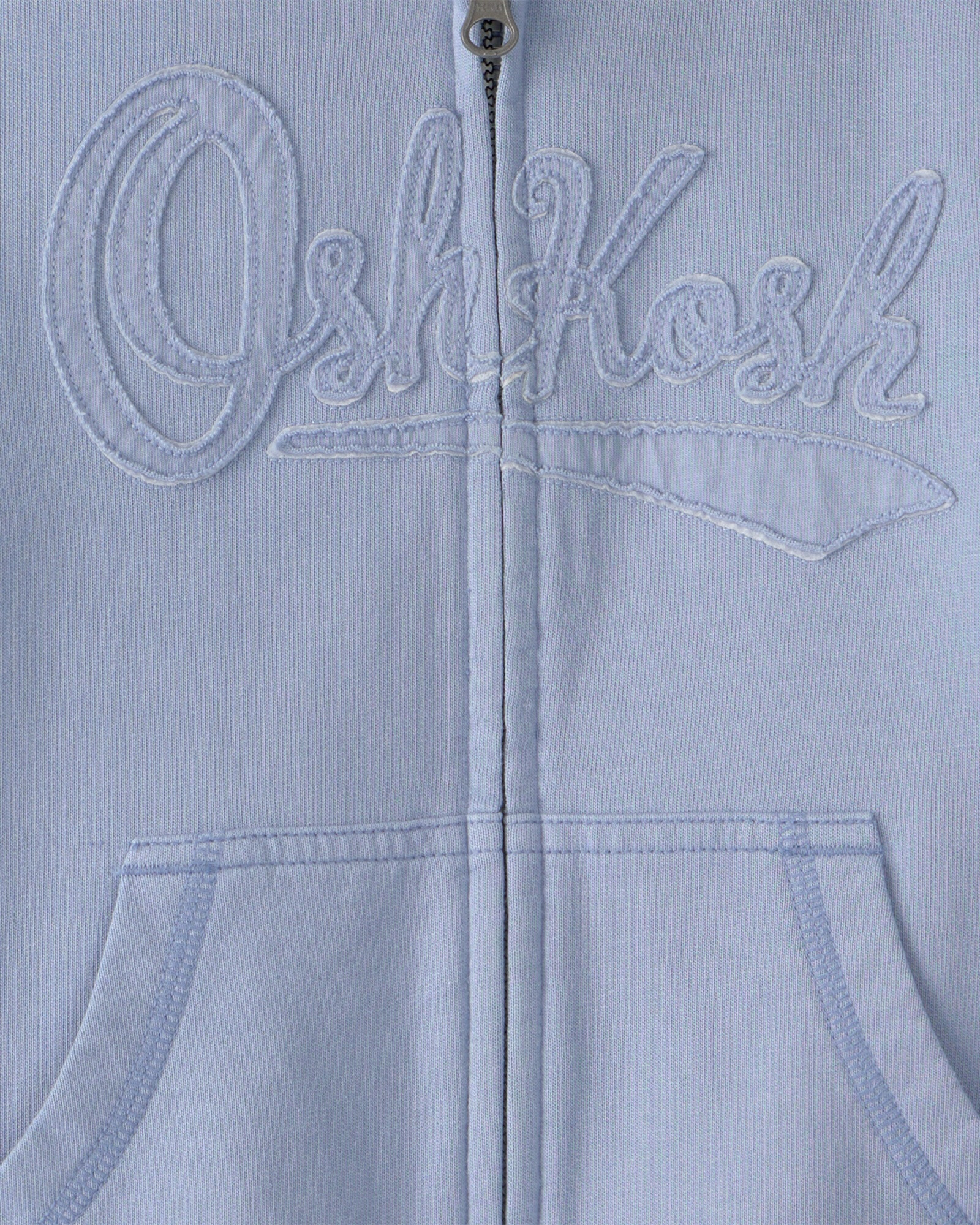 Campera de algodón, azul, con capucha y logo Campera de algodón, azul, con capucha y logo