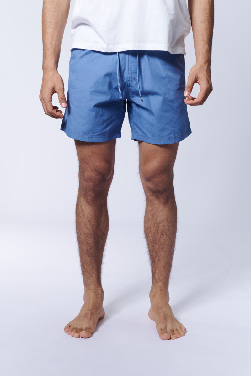 Short de baño algodón Azul Piedra