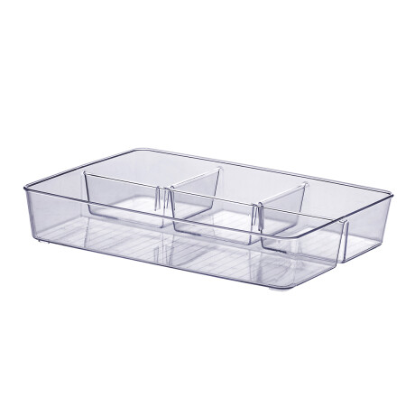 Organizador acrílico con divisiones 34 cm TRANSPARENTE