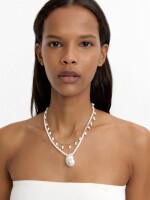 Set De Collares Con Conchas blanco