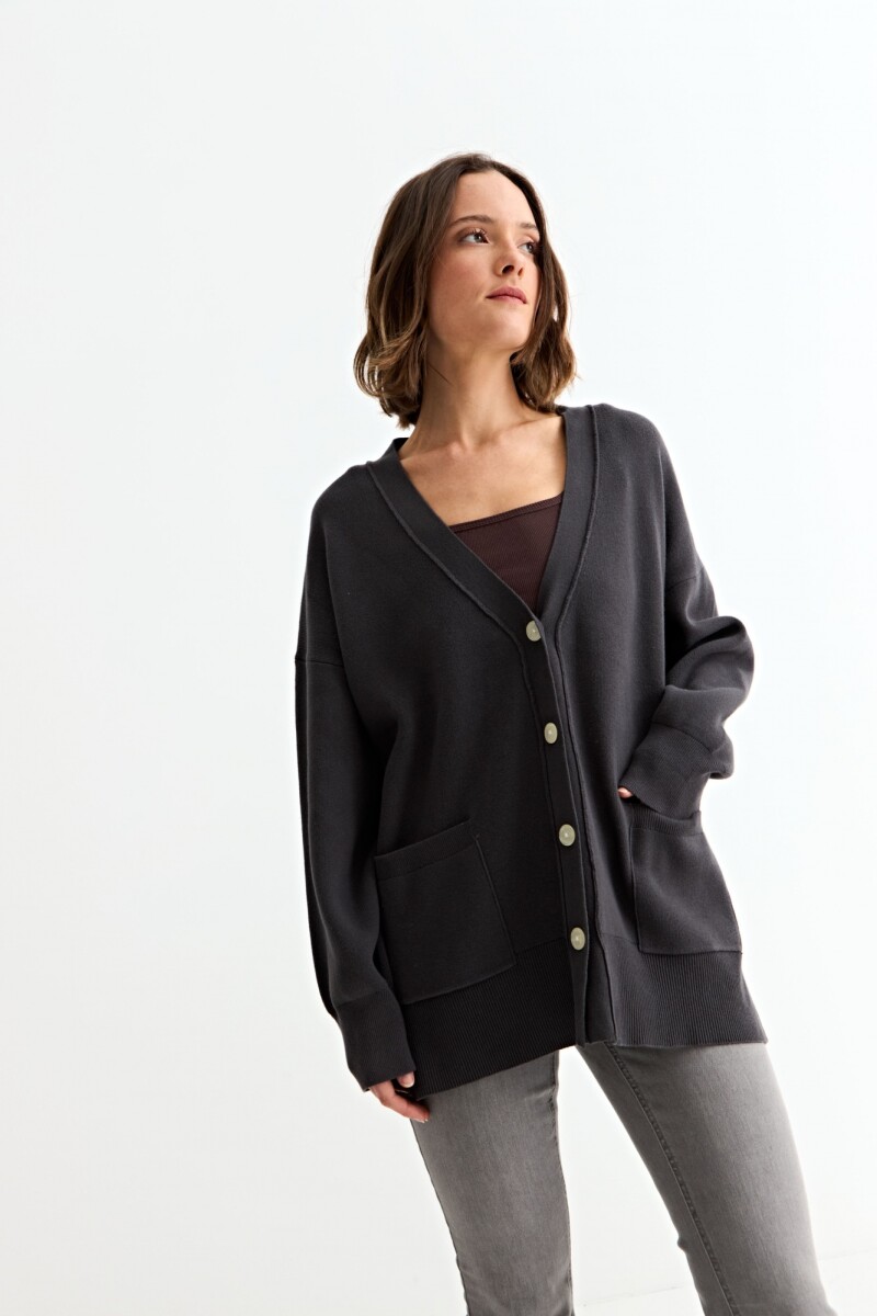 Cardigan oversized NEGRO