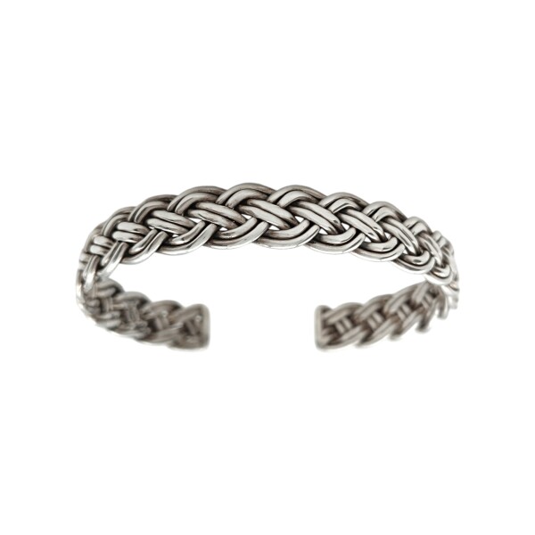 Brazalete trenzado-Plata 925-Sin Piedra-BR3033 sinpiedra